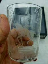 VERRE CRISTAL ST LOUIS  décor JEANNE D'ARC  1902  