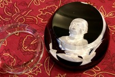 Sulfure Cristal de Baccarat Presse Papier Le Medaillier Franklin