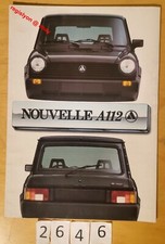 LANCIA AUTOBIANCHI A112 JUNIOR LX ELITE ABARTH Prospectus Fr 8 pages 9/1982