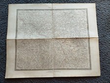 Ancienne Lithographie Originale Carte entoilée TOULOUSE Herder 59 x 49 cm