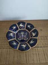 Assiette Creuse En Faïence De Gien Polylobée - Décor Renaissance Bleu - Ancien
