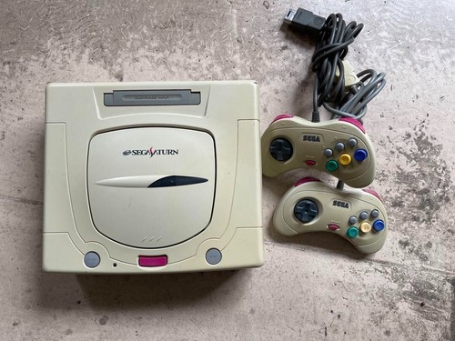 Console sega saturn - white, game