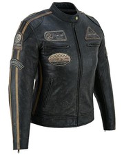 Veste Moto en Cuir pour Femme