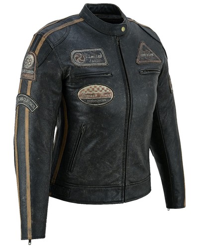Veste moto cuir pour femme - moto,