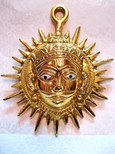 Figurine Om Surya Sol laiton