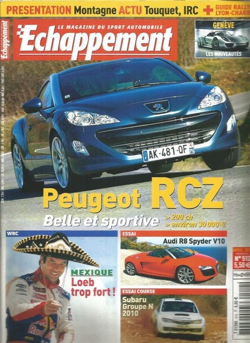 Echappement 512 peugeot rcz - n°512,