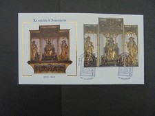 ENVELOPPE 1ER JOUR SOIE 2012 RETABLE D'ESSENHEIM (t4675 à 4677 )