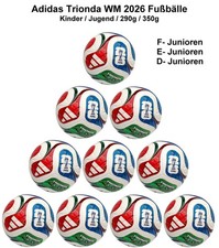 10x Adidas WM 2026 Ballons de Soccer Enfants Jeunes 350g Trionda Balles Sponsors