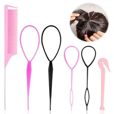 Kit Accessoires de Coiffure - Lot de 6 Outils Tressage pour Styles Variés - P...