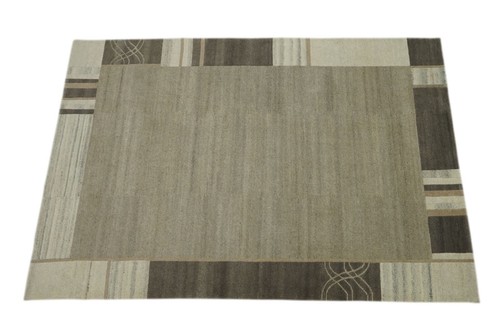 Tapis gris indo - népal, tissé