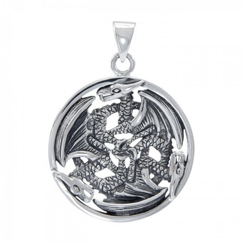 Triple dragon amulette 925 - dragon,
