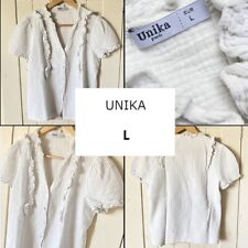Blouse blanche volantée UNIKA L