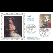 CEF soie - Tableau autoportrait Elisabeth Vigée-Lebrun - 12/10/2002 Paris