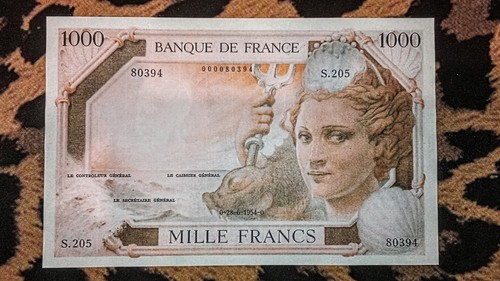 Billet 1000 francs amphitrite - 1000,