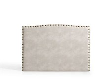 Tête de lit Ambar en tissu gris blanc pour toutes les tailles de lit