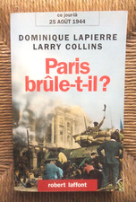 Livre Paris brûle- t-il ? de Dominique Lapierre et Larry Collins
