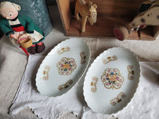 2 RAVIERS EN PORCELAINE DE
