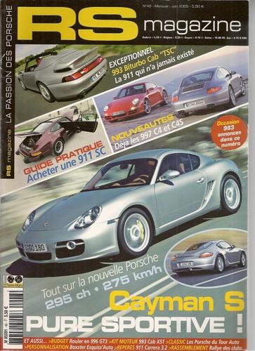 Magazine porsche cayman - rs,