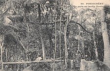 CPA ASIE INDES HINDOU PONDICHERY UN PUITS AU JARDIN ZOOLOGIQUE