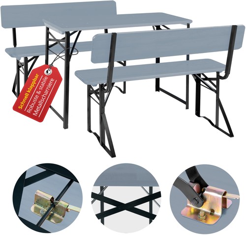 Salon jardin bois ensemble - de,