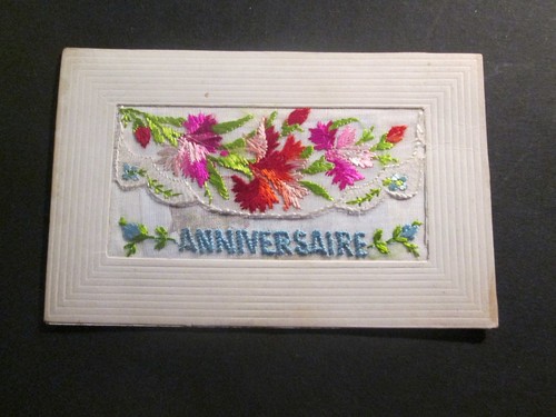 Carte postale ancienne brodee