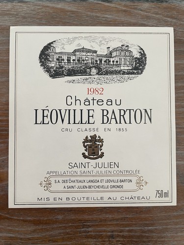 étiquette château léoville - Étiquette,