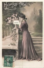 CP HEUREUSE FETE FEMME