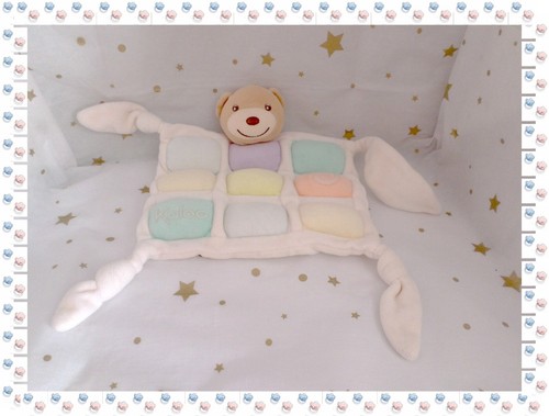 Doudou plat ours pastel - ⑯,