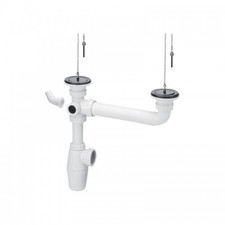 Vidage pour évier deux cuves sans trop plein VIEGA