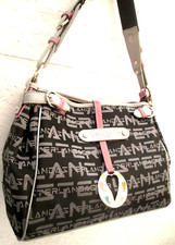 - LANCASTER  sac à main toile et cuir  en TBEG vintage bag