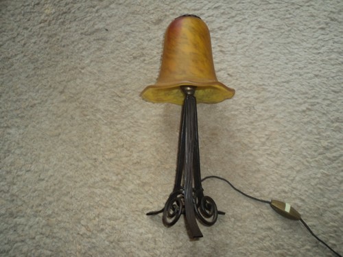 Lampe daum pied fer forge - fer,