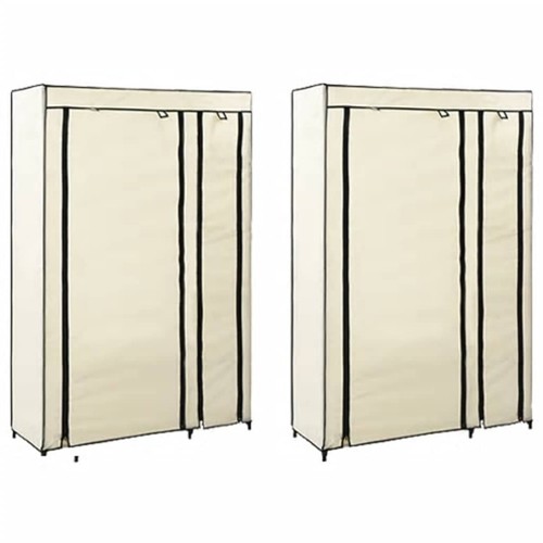 Garde robes pliable crème - 2x, garde-robes