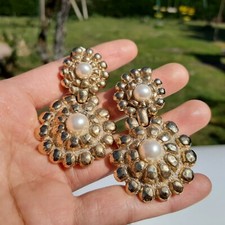 Clips ancien vintage rare collection bijoux ancien Guy Laroche boucles d'oreille