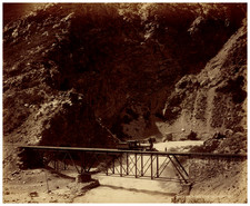 Charles Roscoe Savage, USA, Devil's Gate Bridge vintage albumen print Tir