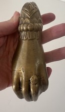 Ancien HEURTOIR DE PORTE Bronze Laiton Main  Patte Collection