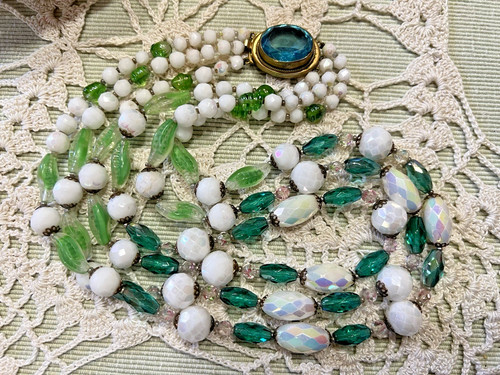 Collier ancien rangs - 3, perles