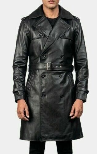 Manteau cuir noir pour - cuir,