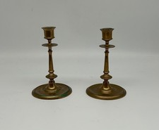 Paire Biedermeier Chandelier Antique Vintage en Laiton 20. Siècle 15 CM Haute