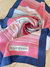 Foulard/Carré/Shawl★Foulard YVES SAINT LAURENT ★hand rolled-40g★Silk SCARF schal