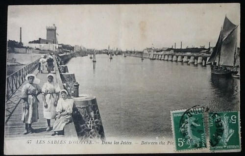 Carte postale ancienne les - ancienne,