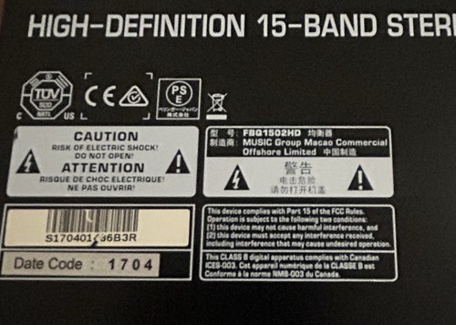 Behringer fbq1502hd band - behringer,