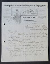 Facture 1930 St JEAN DE LUZ