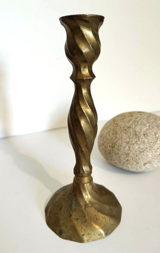 Bougeoir ancien bronze - en,