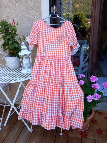 Robe coton vichy - robe,