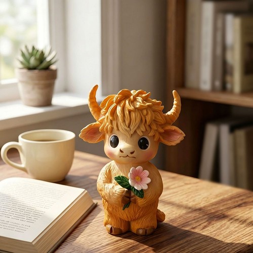 Figurine vache résine - vache, en