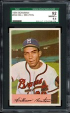 1954 BOWMAN #224 BILL BRUTON