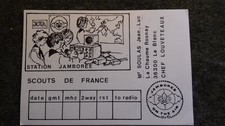 CARTE POSTALE PERSONALISE SCOUTS  FRANCE STATION JAMBOREE  BOY SCOUT COLLECTION