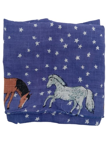 Foulard fille bleu cheval - foulard,