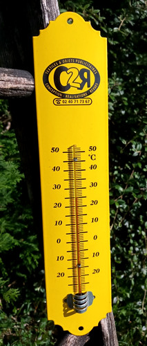 Plaque emaillee thermomètre - plaque,