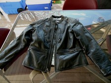 Vintage Harley Davidson Embossed Logo Size SW Leather Jacket Biker Cross Eagle